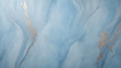 The primary subject of the image is a blue and white swirling pattern, which appears to be a painting or a digital artwork. The setting is a blue background, and the visual style suggests that it is a digital artwork. The colors and mood of the image are predominantly blue and white, creating a sense of calmness and tranquility.