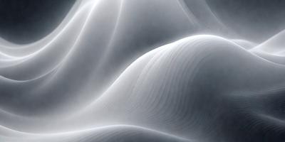 The primary subject of the image is a large, white, and curved structure, possibly a sculpture or a piece of art. The setting is a dark background, which contrasts with the white structure, creating a striking visual effect. The visual style of the image is a combination of photo and digital art, as it appears to be a photograph of a digital art piece. The colors and mood of the image are predominantly dark and moody, with the white structure standing out against the dark background.