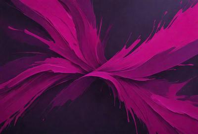 The primary subject of the image is a large, pink, swirling design or painting. The setting is a dark background, which contrasts with the vibrant pink color of the swirl. The visual style appears to be a combination of digital art and illustration, creating a unique and eye-catching piece. The dominant colors are pink and purple, giving the image a warm and inviting atmosphere.