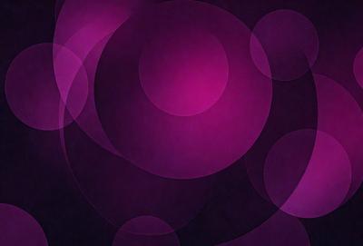 The primary subject of the image is a purple background with a pattern of circles. The setting is a dark room, and the visual style appears to be a digital art or illustration. The dominant colors are purple and pink, creating a calm and soothing atmosphere.