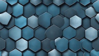 The primary subject of the image is a blue and black patterned wall. The setting is a room with a blue and black tiled wall. The visual style is a patterned wall, which gives the room a modern and stylish appearance. The dominant colors are blue and black, creating a calm and sophisticated atmosphere.