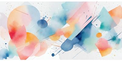 The primary subject of the image is a painting or drawing of a colorful, abstract scene. The setting is a white background, which provides a clean and uncluttered appearance. The visual style is a combination of digital art and illustration, creating a vibrant and dynamic atmosphere. The colors and mood are predominantly bright and lively, with a focus on the various shapes and patterns created by the artist.