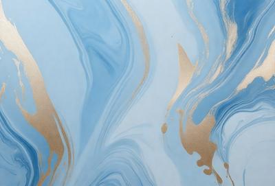 The primary subject of the image is a blue and gold swirl pattern. The setting is a blue and gold background, which creates a visually striking contrast with the swirl pattern. The visual style of the image is a combination of digital art and illustration, giving it a unique and artistic appearance. The dominant colors in the image are blue and gold, creating a sense of depth and richness.
