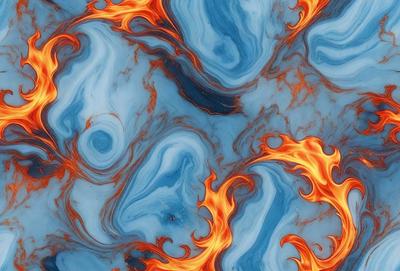 The primary subject of the image is a blue and orange swirling pattern, which appears to be a digital art or illustration. The setting is a blue and orange background, creating a vibrant and lively atmosphere. The visual style is a combination of digital art and illustration, with the swirling pattern being the main focus of the image. The colors and mood convey a sense of energy and movement, with the blue and orange hues adding a sense of depth and contrast to the overall composition.