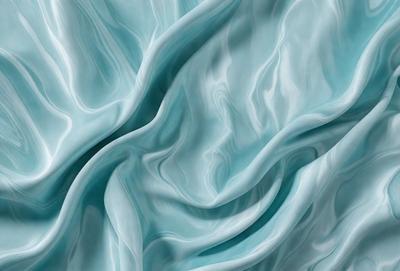 The primary subject of the image is a blue fabric, which appears to be a piece of cloth or a curtain. The setting is a blue background, which complements the blue fabric. The visual style is a close-up of the fabric, showcasing its texture and details. The colors and mood of the image are predominantly blue, creating a calm and serene atmosphere.