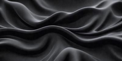 The primary subject of the image is a black fabric, which appears to be a piece of clothing or a curtain. The setting is a dark room, and the visual style is a close-up of the fabric. The colors and mood of the image are predominantly dark and moody, with the black fabric being the main focus.