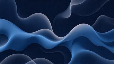 The primary subject of the image is a blue and white swirl pattern. The setting is a dark blue background, which contrasts with the swirl pattern. The visual style is a digital art or illustration, as the swirl pattern appears to be a digital creation. The colors and mood of the image are predominantly blue and white, creating a sense of calmness and tranquility.
