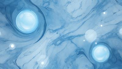 The primary subject of the image is a blue marble-like surface with a swirling pattern. The setting is a blue and white marble-like surface, which gives the image a unique and artistic visual style. The colors and mood of the image are predominantly blue and white, creating a serene and calming atmosphere.