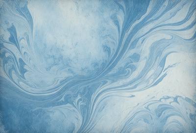 The primary subject of the image is a blue and white swirling pattern, which appears to be a painting or a digital artwork. The setting is a blue background, which complements the swirling pattern. The visual style is a mix of artistic and digital elements, creating a unique and captivating visual experience. The dominant colors are blue and white, which evoke a sense of calmness and tranquility.
