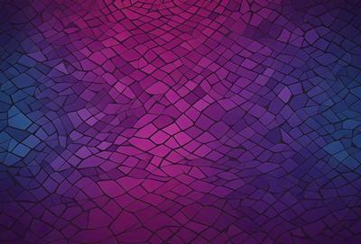 The primary subject of the image is a close-up of a purple and pink patterned wall. The setting is a room with a purple and pink color scheme. The visual style is a digital art or illustration, creating a unique and artistic atmosphere. The dominant colors are purple and pink, giving the image a warm and vibrant mood.