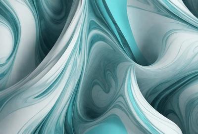 The primary subject of the image is a blue and white swirl pattern, which appears to be a digital art or illustration. The setting is a blue background, and the visual style is a combination of digital art and illustration. The dominant colors are blue and white, creating a calming and soothing atmosphere.