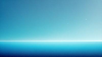 The primary subject of the image is the vast, open ocean. The setting is a clear blue sky, with no clouds or other obstructions visible. The visual style is a photo, capturing the beauty of the ocean and the sky. The colors and mood are predominantly blue, creating a serene and peaceful atmosphere.