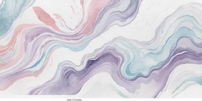 The primary subject of the image is a watercolor painting featuring a purple and blue color scheme. The painting is set against a white background, giving it a clean and minimalist appearance. The visual style of the image is a watercolor painting, which is characterized by its fluid and expressive brushstrokes. The dominant colors in the painting are purple and blue, creating a serene and calming atmosphere.