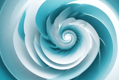 The primary subject of the image is a spiral pattern, which is the main object, scene, or focus of the image. The spiral pattern is set against a blue background, creating a visually striking contrast. The spiral pattern is depicted in a digital art style, giving it a modern and creative appearance. The overall atmosphere of the image is dynamic and engaging, with the spiral pattern serving as the central point of interest.
