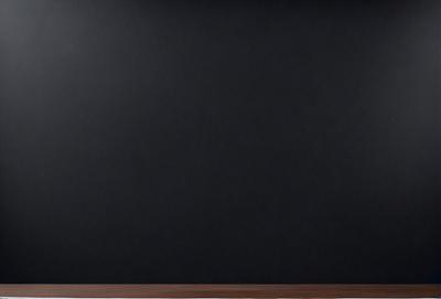 The primary subject of the image is a blackboard or chalkboard, which is placed on a wooden table. The setting is a room with a wooden floor, and the visual style appears to be a photo. The blackboard is the main focus of the image, and the overall atmosphere is dark and moody.