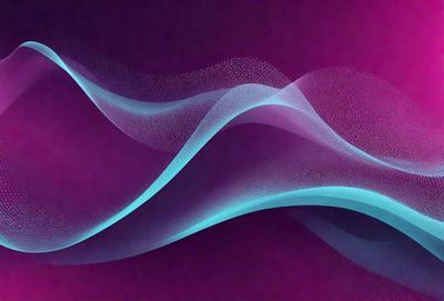 The primary subject of the image is a purple background with a blue wave-like pattern. The setting is a purple surface, and the visual style appears to be a digital art or illustration. The dominant colors are purple and blue, creating a calm and soothing atmosphere.
