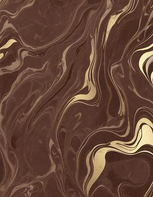 The primary subject of the image is a brown and gold marbled pattern, which is the main focus of the image. The setting is a brown and gold marbled surface, which serves as the backdrop for the pattern. The visual style of the image is a close-up of the marbled pattern, showcasing its intricate details. The colors and mood of the image are warm and earthy, with the brown and gold tones creating a sense of richness and depth.