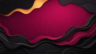 The primary subject of the image is a large, colorful wall mural. The setting is a room with a red wall, and the visual style is a combination of digital art and illustration. The mural features a variety of colors and patterns, creating a vibrant and lively atmosphere.