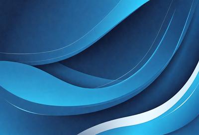 The primary subject of the image is a blue and white wave pattern. The setting is a blue background, and the visual style appears to be a digital art or illustration. The dominant colors are blue and white, creating a calm and serene atmosphere.