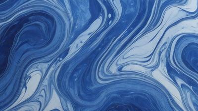 The primary subject of the image is a blue and white swirling pattern, which appears to be a digital art or illustration. The setting is a blue surface, possibly a wall or a background, which complements the blue and white swirls. The visual style is modern and artistic, with the swirls creating a dynamic and visually appealing pattern. The colors and mood of the image are predominantly blue and white, giving it a calming and serene atmosphere.