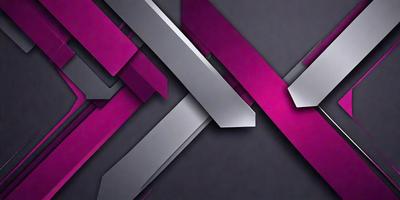 The primary subject of the image is a purple and grey geometric pattern. The setting is a dark background, which contrasts with the vibrant colors of the pattern. The visual style is a combination of digital art and illustration, creating a modern and artistic appearance. The dominant colors are purple and grey, giving the image a bold and striking appearance.