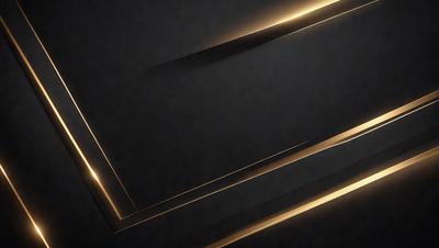 The primary subject of the image is a black background with a gold frame. The setting is a dark room, and the visual style is a combination of a photo and digital art. The colors and mood are predominantly dark and moody, with the gold frame adding a touch of warmth and contrast.