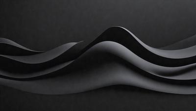 The primary subject of the image is a black and white illustration of a wave. The setting is a dark background, which emphasizes the wave's shape and form. The visual style is a combination of digital art and illustration, creating a striking and artistic representation of the wave. The colors and mood are predominantly black and white, giving the image a bold and dramatic appearance.