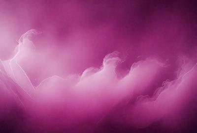 The primary subject of the image is a pink cloud, which is the main focus of the scene. The setting is a purple sky, creating a vibrant and colorful backdrop. The visual style of the image is a combination of photo and digital art, giving it a unique and artistic appearance. The dominant colors in the image are pink and purple, creating a warm and inviting atmosphere.