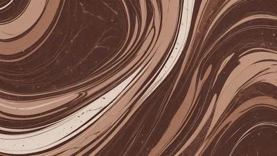 The primary subject of the image is a brown and white marbled pattern, which is the main focus of the image. The setting is a brown and white marbled surface, which serves as the backdrop for the pattern. The visual style of the image is a close-up of the marbled pattern, showcasing its intricate details. The colors and mood of the image are predominantly brown and white, creating a sense of depth and texture.