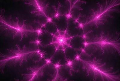 The primary subject of the image is a pink, purple, and white swirling pattern. The setting is a dark background, which contrasts with the vibrant colors of the swirling pattern. The visual style appears to be a digital art or illustration, as the swirls are intricately detailed and the colors are rich and vivid. The overall atmosphere of the image is lively and energetic, with the swirling pattern capturing the viewer's attention.