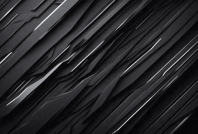 The primary subject of the image is a black and white patterned wall. The setting is a dark room with a black background. The visual style is a combination of a photo and digital art, creating a unique and intricate design. The dominant colors are black and white, giving the image a bold and striking appearance.