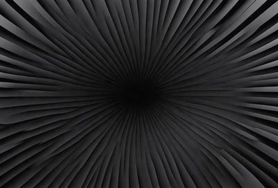 The primary subject of the image is a black and white photo of a hole in the center of a circle. The setting is a black background, and the visual style is a close-up of the hole. The colors and mood of the image are predominantly black and white, creating a sense of depth and contrast.