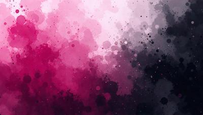 The primary subject of the image is a pink and white background with a lot of white dots. The setting is a colorful and artistic environment, possibly a painting or a digital artwork. The visual style is a combination of digital art and illustration, creating a unique and vibrant atmosphere. The colors and mood of the image are predominantly pink and white, with a touch of black, giving it a lively and cheerful appearance.