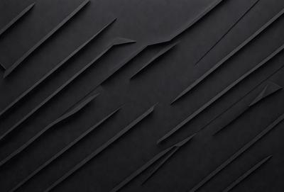 The primary subject of the image is a black background with a pattern of white lines. The setting is a dark room, and the visual style appears to be a digital art or illustration. The dominant colors are black and white, creating a mood of simplicity and contrast.