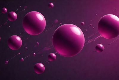 The primary subject of the image is a group of pink bubbles floating in the air. The setting is a dark background, which contrasts with the bright pink color of the bubbles. The visual style appears to be a digital art or illustration, as the bubbles are depicted in a detailed and artistic manner. The overall atmosphere of the image is lively and vibrant, with the pink bubbles creating a sense of movement and energy.