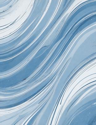The primary subject of the image is a blue and white wave pattern. The setting is a blue and white ocean, with the waves creating a visually striking pattern. The visual style is a combination of a photo and digital art, as the wave pattern is both realistic and artistic. The dominant colors are blue and white, creating a calming and serene atmosphere.