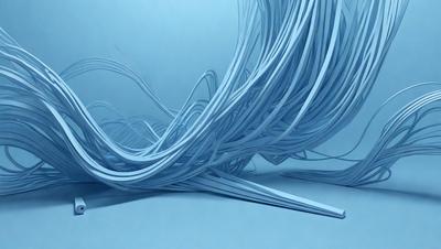 The primary subject of the image is a blue wire or cord, which is the main object, scene, or focus of the image. The setting or background is a blue surface, which could be a wall or a table. The visual style of the image is a digital art or illustration, as it is a detailed and intricate representation of the blue wire. The colors and mood of the image are predominantly blue, creating a calm and serene atmosphere.