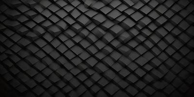 The primary subject of the image is a black and white patterned surface, which appears to be a wall or a piece of art. The setting is a dark room, and the visual style is a close-up of the patterned surface. The colors and mood of the image are predominantly dark and moody, with the black and white pattern creating a sense of depth and intricacy.
