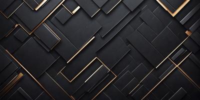 The primary subject of the image is a black and gold patterned wallpaper. The setting is a black and gold wallpapered room. The visual style is a close-up of the wallpaper, showcasing the intricate design. The dominant colors are black and gold, creating a luxurious and elegant atmosphere.