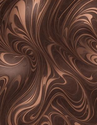 The primary subject of the image is a close-up of a wooden surface with a swirling pattern. The setting is a wooden table, and the visual style is a close-up of the table's surface. The colors and mood of the image are predominantly brown, giving it a warm and natural atmosphere.