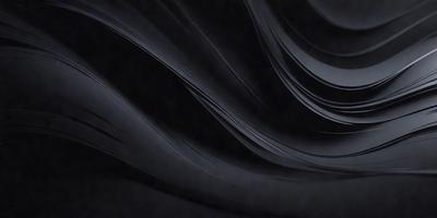 The primary subject of the image is a black and white photo of a wave. The setting is a dark background, which contrasts with the wave's shape. The visual style is a close-up of the wave, showcasing its intricate details. The colors and mood of the image are predominantly dark, with the wave's shape and texture being the main focus.
