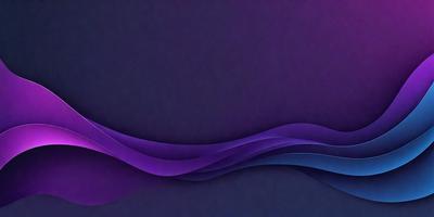 The primary subject of the image is a purple and blue wave, which is the main focus of the image. The setting is a dark purple background, creating a contrasting and dramatic effect. The visual style is a digital art or illustration, as the wave is depicted in a stylized and artistic manner. The colors and mood of the image are predominantly purple and blue, giving it a calm and serene atmosphere.