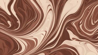 The primary subject of the image is a brown and white swirling pattern, which appears to be a painting or a digital artwork. The setting is a wall, and the visual style suggests that it is a painting or a digital artwork. The colors and mood of the image are predominantly brown and white, creating a sense of depth and complexity in the swirling pattern.