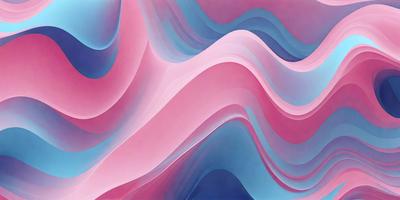 The primary subject of the image is a blue and pink wave pattern. The setting is a blue and pink background, which creates a visually appealing contrast with the wave pattern. The visual style is a digital art or illustration, as it is a well-crafted and detailed design. The dominant colors are blue and pink, which evoke a sense of calmness and tranquility.