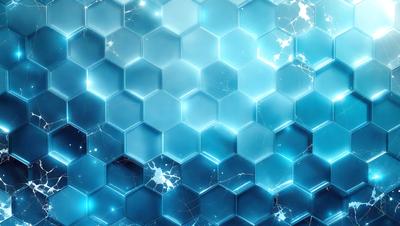 The primary subject of the image is a blue hexagonal pattern, which is the main object, scene, or focus of the image. The setting or background is a blue hexagonal grid, which is the environment, backdrop, or surface visible in the image. The visual style of the image is digital art, as it is a digital representation of a blue hexagonal pattern. The dominant colors and overall atmosphere of the image are blue and bright, creating a vibrant and lively appearance.