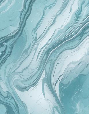 The primary subject of the image is a blue and white swirling pattern, which appears to be a digital art or illustration. The setting is a blue background, and the visual style is a combination of digital art and illustration. The dominant colors are blue and white, creating a calm and soothing atmosphere.