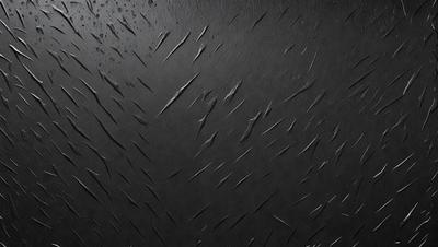 The primary subject of the image is a black background with a pattern of white lines. The setting appears to be a dark room, and the visual style is a close-up of the black background with the white lines. The colors and mood of the image are predominantly dark and moody, with the white lines adding a touch of contrast and interest to the overall composition.