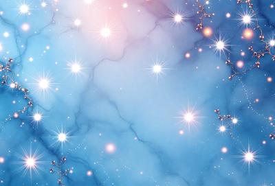 The primary subject of the image is a blue background with a pattern of bright stars. The setting appears to be a space-themed environment, possibly a futuristic or celestial scene. The visual style of the image is digital art, as it features a detailed and intricate pattern of stars. The colors and mood of the image are predominantly blue, with the bright stars adding a sense of depth and vibrancy to the overall atmosphere.