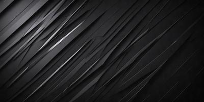 The primary subject of the image is a black and white patterned wall. The setting is a dark room with the wall as the main focus. The visual style is a patterned wall, which gives the image a unique and artistic appearance. The dominant colors are black and white, creating a moody and dramatic atmosphere.