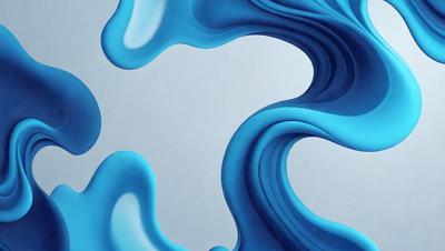 The primary subject of the image is a blue, swirling, and flowing pattern. The setting is a white background, which provides a clean and minimalist appearance. The visual style is a digital art or illustration, as the blue pattern appears to be a digital creation. The colors and mood of the image are predominantly blue, creating a sense of calmness and tranquility.